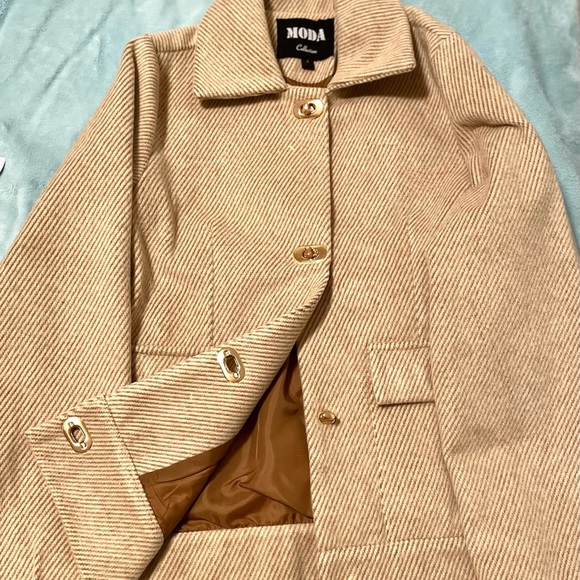 Moda International Jackets & Blazers - Winter woman beige Trench Coat